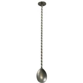 Cocktail Mixing Spoon with Ingredient Crusher - Vintage Steel - 27cm (10.6&quot;)