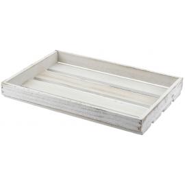 Wooden Crate - White Wash Finish - 35m (13.8")