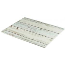 Platter - Rectangular - Melamine - White Wash Wood Effect - GN 1/2
