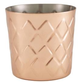 Serving Cup - Diamond Pattern - Copper Plated - 41cl (14.4oz)