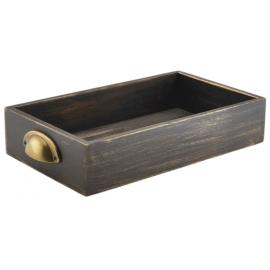 Display Drawer - Rustic Black Wash - Acacia Wood - GN 1/3