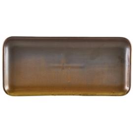 Plate - Narrow Rectangular - Terra Porcelain - Rustic Copper - 27cm (10.6&quot;)