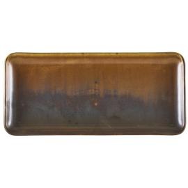 Plate - Narrow Rectangular - Terra Porcelain - Rustic Copper - 30cm (11.8&quot;)