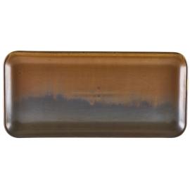 Plate - Narrow Rectangular - Terra Porcelain - Rustic Copper - 36cm (14.2&quot;)