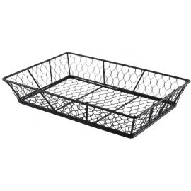 Wire Basket - Rectangular - Black - 31.5cm (12.4")