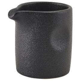 Pinched Milk Jug - Forge Stoneware - Black - 9cl (3oz)