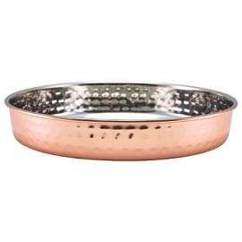 Presentation Plate - Hammered Finish - Copper Plated - 20cm (8&quot;)
