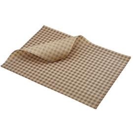 Greaseproof Paper - Oblong Sheets - Brown Gingham Print - 35cm (13.8&quot;)
