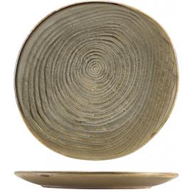 Coupe Plate - Organic - Terra Porcelain - Grey - 21cm (8.25")