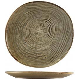 Coupe Plate - Organic - Terra Porcelain - Grey - 25cm (10&quot;)