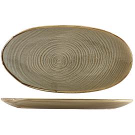 Plate - Oval - Organic - Terra Porcelain - Grey - 31cm (12.2&quot;)