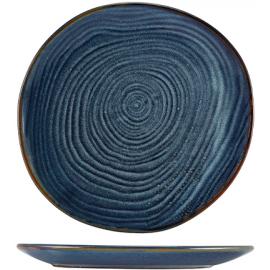Coupe Plate - Organic - Terra Porcelain - Aqua Blue - 28.5cm (11.25&quot;)
