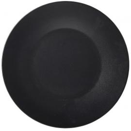 Wide Rim Plate - Stoneware - Luna - Black - 25cm (9.75&quot;)