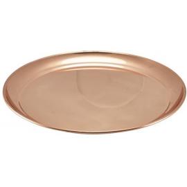Round Tray - High Side - Copper Plated Stainless Steel - 30cm (12&quot;)