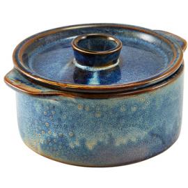 Mini Casserole - Round - Terra Porcelain - Aqua Blue - 14cm (5.5&quot;) - 67cl (23.5oz)