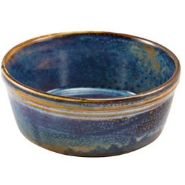 Round Pie Dish - Terra Porcelain - Aqua Blue - 14cm (5.5&quot;) - 46cl (16oz)