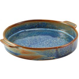Round Eared Dish - Terra Porcelain - Aqua Blue - 20cm (8&quot;) - 65cl (23oz)