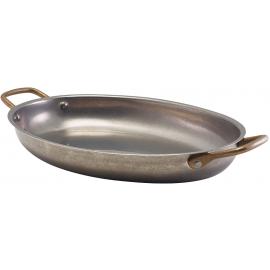 Serving Dish - Oval - Vintage Steel - 30cm (11.75&quot;)