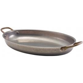 Serving Dish - Oval - Vintage Steel - 34cm (13.4&quot;)