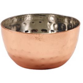 Ramekin - Bowl Shaped - Hammered Steel - Copper Plated - 6cl (2oz)