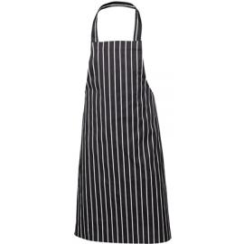 Butchers Bib Apron - Polyester - Navy & White Stripe - 100x70cm (39.5x27.5&quot;)