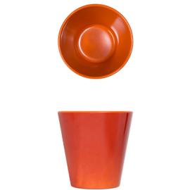 Conical Pot - Glazed - Melamine - Casablanca - Orange - 9.5cm (3.75&quot;) - 34cl (12oz)