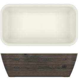 Dish - Deep - Melamine - Newhaven - Oak and White - GN1/3 - 3.3L
