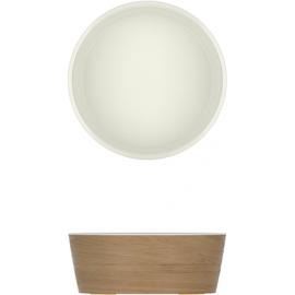 Round Bowl - Melamine - Newhaven - Light Oak and White - 26.5cm (10.4&quot;) - 5L (176oz)