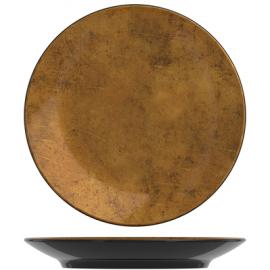 Round Plate - Melamine - Utah - Copper and Black - 26cm (10.25&quot;)
