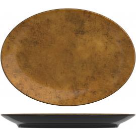 Platter - Oval - Melamine - Utah - Copper and Black - 34.5cm (13.6&quot;)
