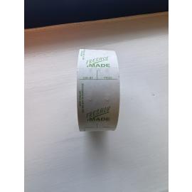 Use By Labels - 'Freshly Made' Printed Text - Roll - 5x3cm (2x1.2")