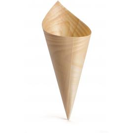 Serving Cone - Biodegradable Pinewood - Small - 9cl (3.2oz)