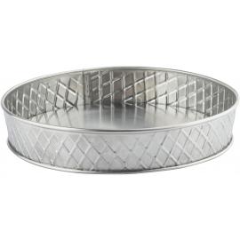 Round Platter - Stainless Steel - Lattice - 20.5cm (8&quot;)