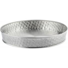 Round Platter - Stainless Steel - Lattice - 26.5cm (10.5&quot;)