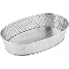 Oval Platter - Stainless Steel - Lattice - 24cm (9.5&quot;)