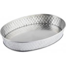 Oval Platter - Stainless Steel - Lattice - 30.5cm (12&quot;)