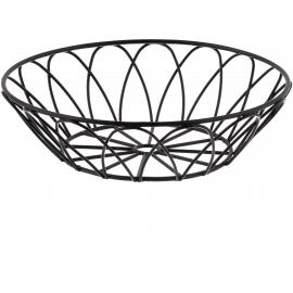 Round Basket - Petal - Black - 20cm (8&quot;)