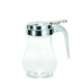 Syrup Dispenser with Chrome Plated Top - Teardrop Shaped - Glass - 18cl (6oz)