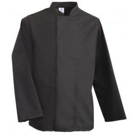 Chef&#39;s Jacket - Long Sleeve - Concealed Stud Fastening - Black - Large (42-44&quot;)