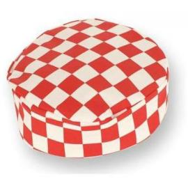 Skull Cap - Large Checkerboard - Red - X Large
