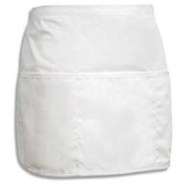 Waist Apron - 3 Pockets - White - 35.5cm (14&#39;&#39;)