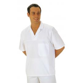 Bakers Shirt - Short Sleeve - White - Polycotton  - Small