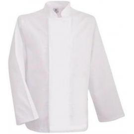 Chefs Jacket - Concealed Stud Fastening - Long Sleeve - White - Medium (38-40&quot;)