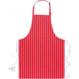 Butchers Bib Apron - Waterproof - Nylon - Red & White - 95cm (37.4&quot;)
