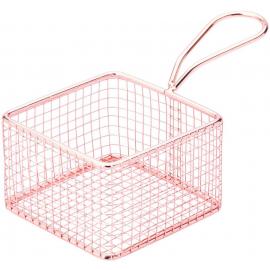Service Basket - Square - with Handle - Copper Wire - 9.5cm (3.75&quot;)