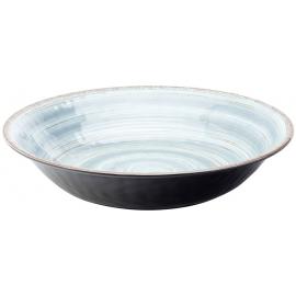 Round Serving Bowl - Melaminel - Wildwood - Blue - 35cm (13.75&quot;)