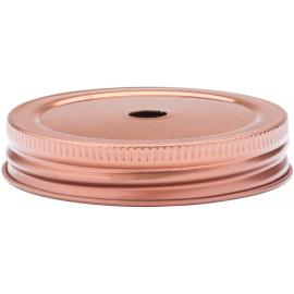 Screw Lid with Straw Hole - Copper - 7cm (2.75&quot;)