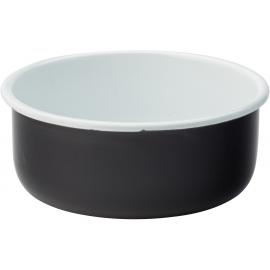 Round Bowl - Enamel - Black and White - 13.5cm (5.5&quot;)