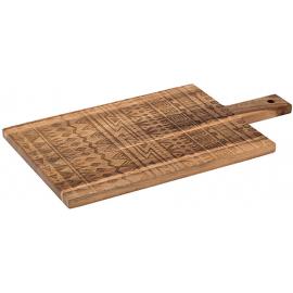 Paddle Board - Acacia Wood - Tribal -  35cm (13.8&quot;)