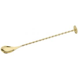 Cocktail Mixing Spoon with Ingredient Crusher - Gold - 28cm (11&quot;)